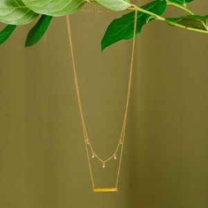Fosterie Gold Layered Gem Necklace